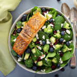 Easy-Prep Menopause Friendly Recipe by Menopause Network: Salmon and Spinach Salad