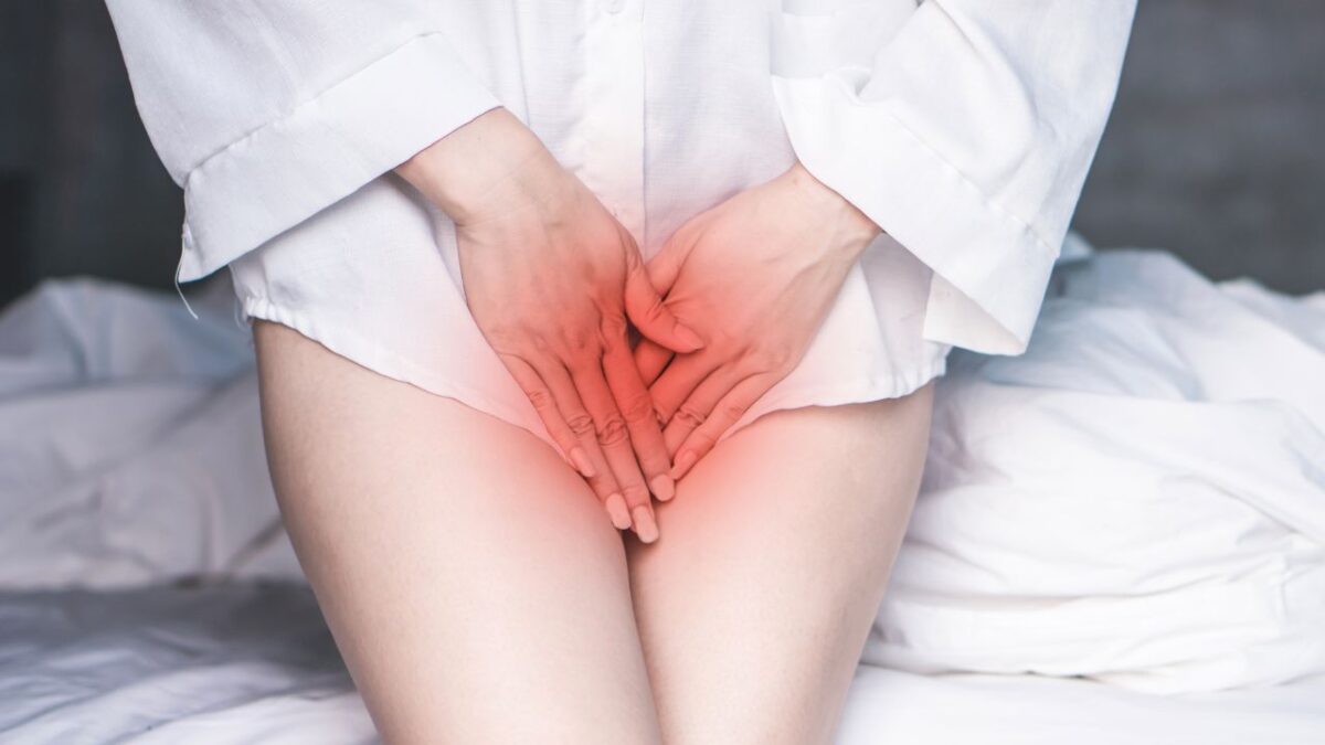 woman suffering from chronic vaginal pain and itchiness