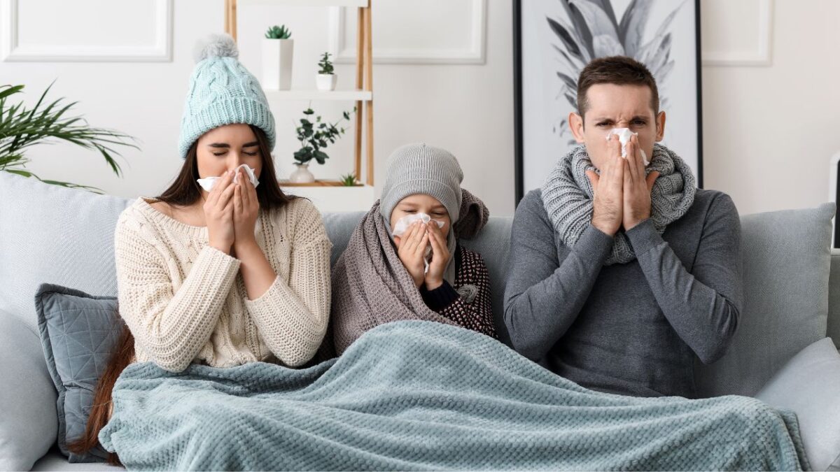 Family Ill with Flu at Home