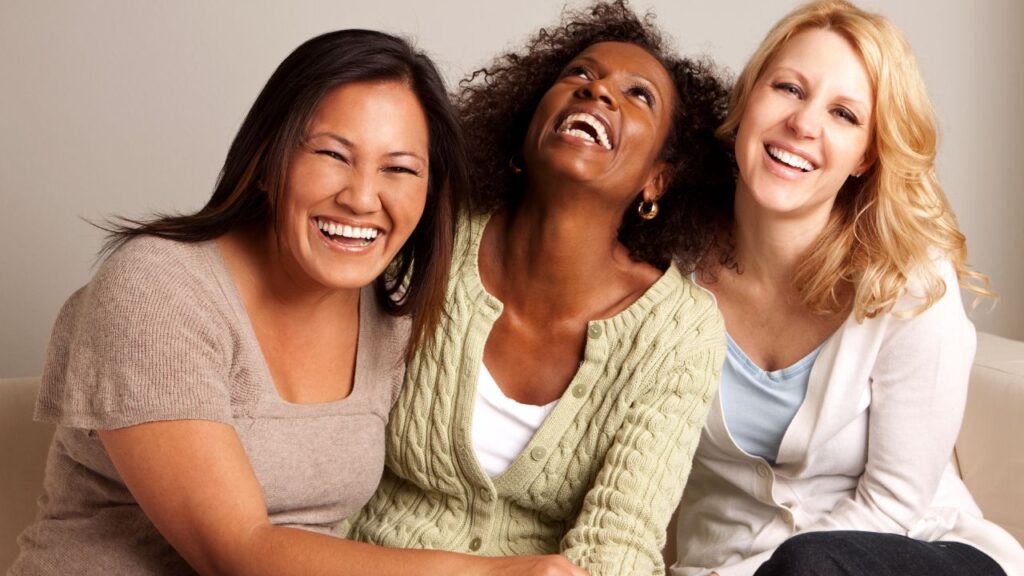 group of happy women, healthy gut for menopause symptoms