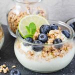 Yogurt with Homemade Granola and Blueberries