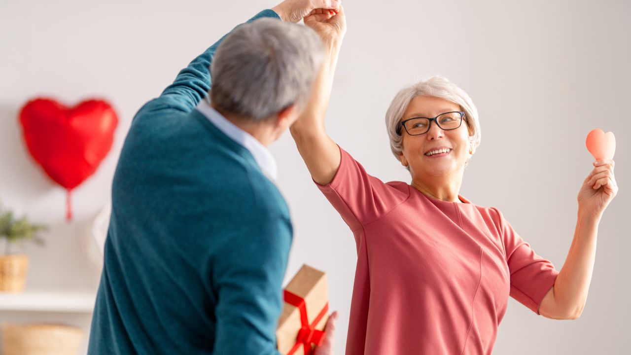 mature couple dancing