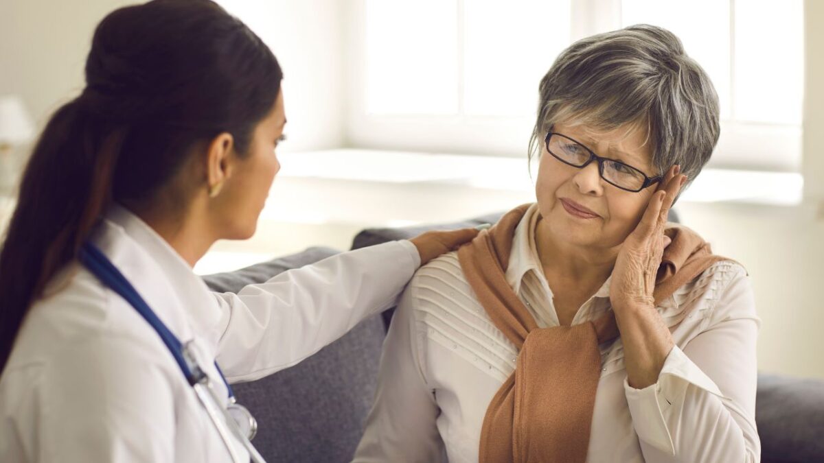 A woman consulting with her healthcare provider about managing diabetes and menopause