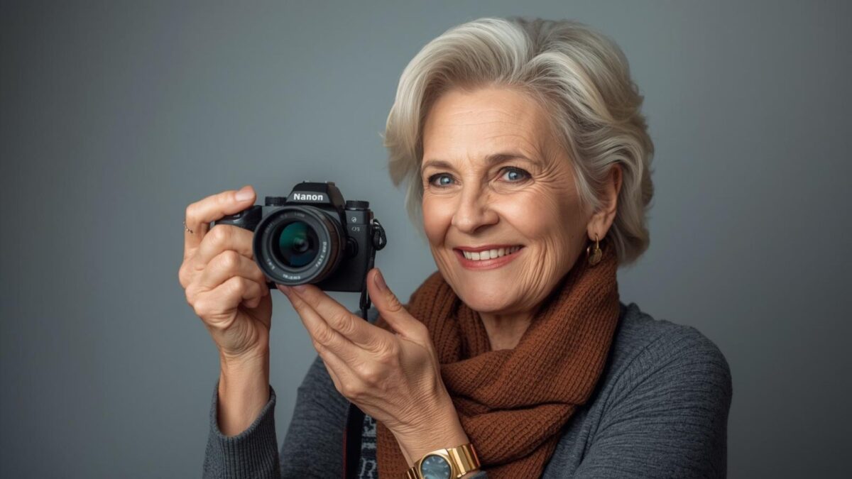 Candid portrait of a vibrant woman over 50 embracing midlife reinvention and new hobbies like photography, illustrating why this decade can be your best yet.